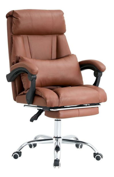 Kancelárske kreslo s podnožou CARTON (hnedá) *výpredaj