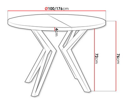 Rozkladací jedálenský stôl Relkona (čierna + dub sonoma) (pre 2-6 osôb)