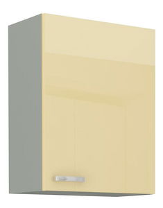 Horná kuchynská skrinka Kelyn 45 G-72 1F (korpus: lesk krémový + front: sivá)