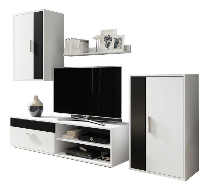 Mobilier living Berna (alb + negru)