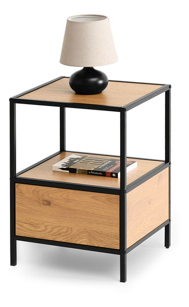 Noptieră Soren Ns (stejar + negru)