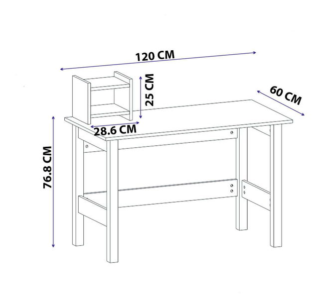 PC stolić Mikima 3 (bijela + crna) 