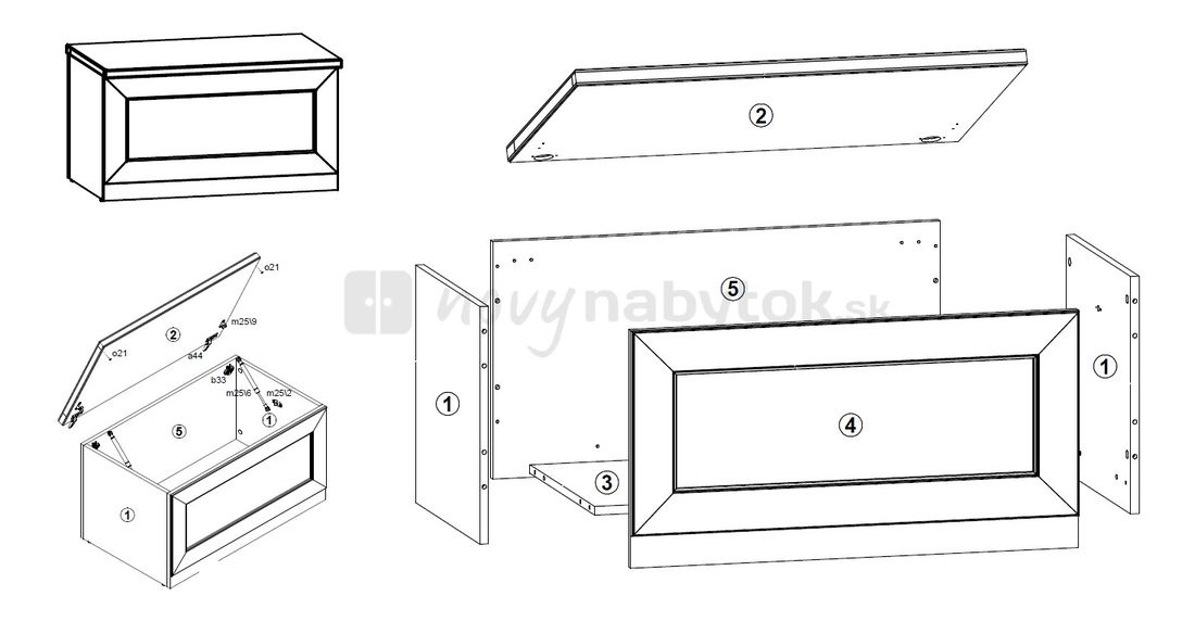 Truhlica BRW Bigger KUF/85