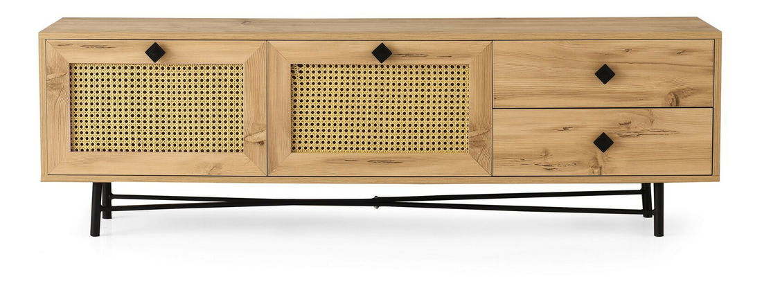 Masă TV/Dulap Bego 4 (stejar + negru)