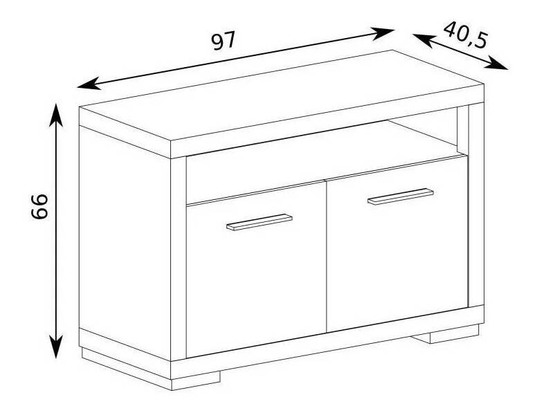 TV stolík/skrinka Vega 21 (dub santana svetlý)