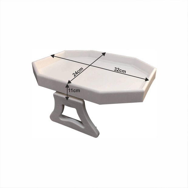 Tálaló tálca Caramo (fehér)