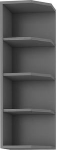 Horný kuchynský regál Scarmi 30 G 90 ZAK (korpus: antracit + front: herringbone scandi)