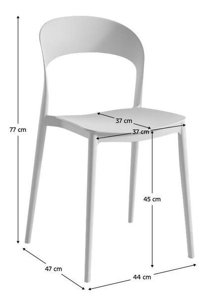 Jedálenská stolička Recibir (biela) 
