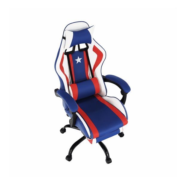 Kancelárske/herné kreslo Casie (modrá + červena)
