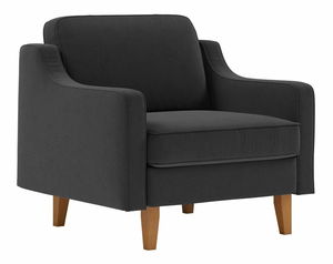 Kreslo Robia 1 (tmavosivá + orech)