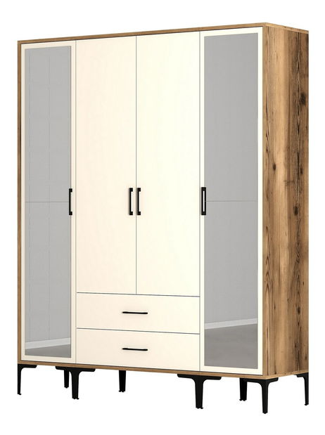 Dulap de haine Kiara RTR (Nuc + Crem)