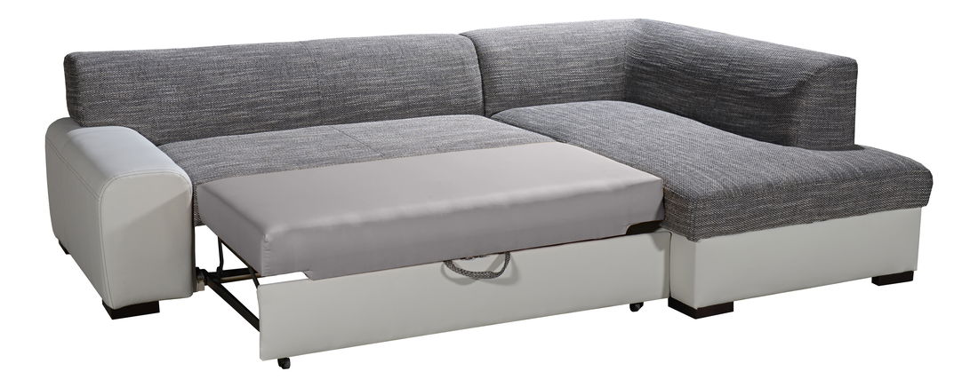 Rohová sedačka Minos (sivá + biela) (P)