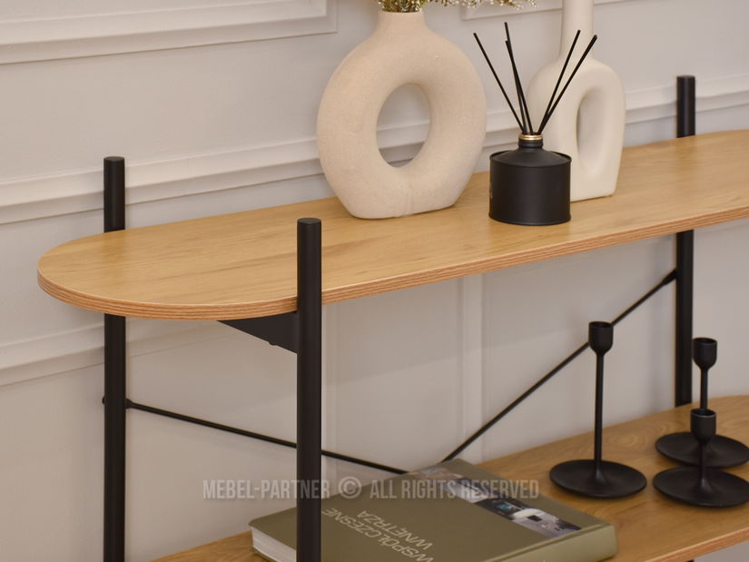 Konzolni stolić Inge (hrast + crna)