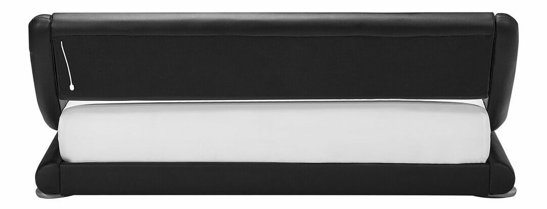 Manželská posteľ 160 cm AVENUE (s roštom a úl. priestorom) (čierna)