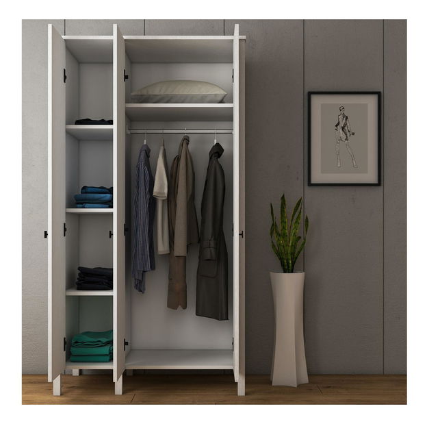 Ormar za garderobu Franc 68 (bijelo drvo)