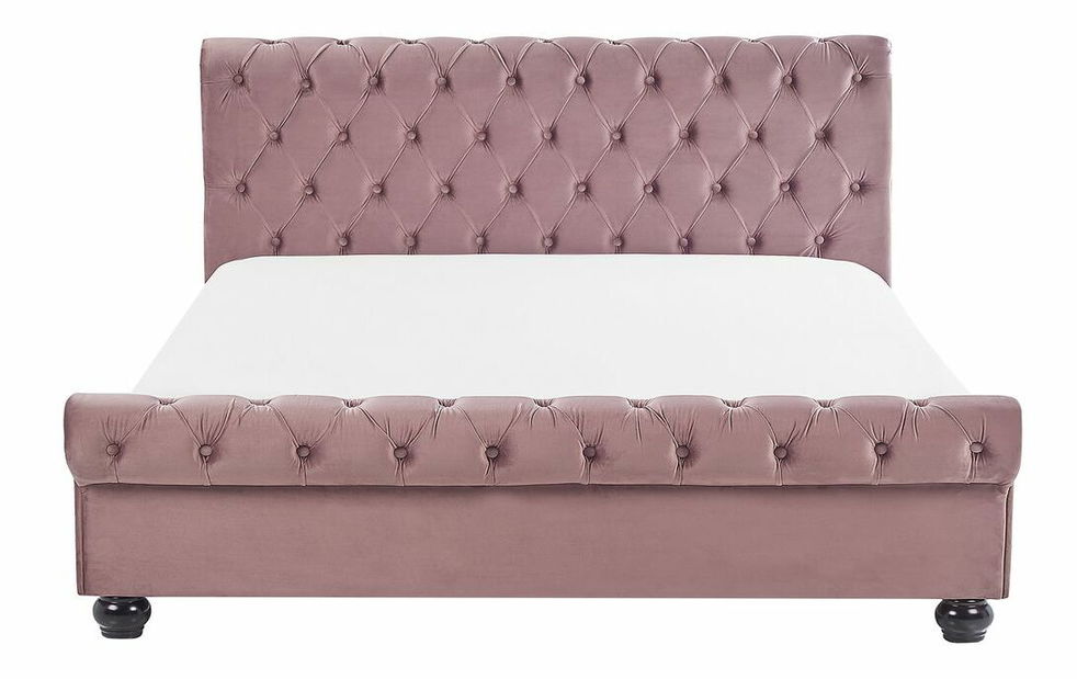 Pat matrimonial 180 cm ARCHON (cu somieră) (roz)