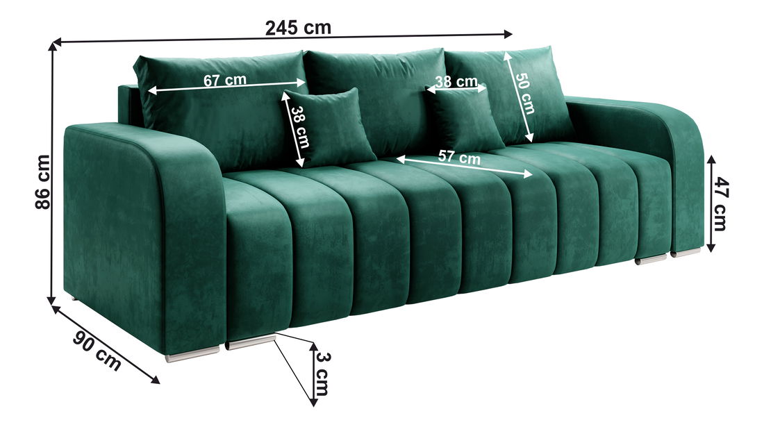 Rozkladacia pohovka Potrina (monolith 37) 