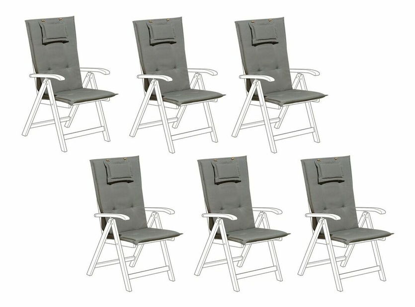 Set 6 perne Tosca (gri)