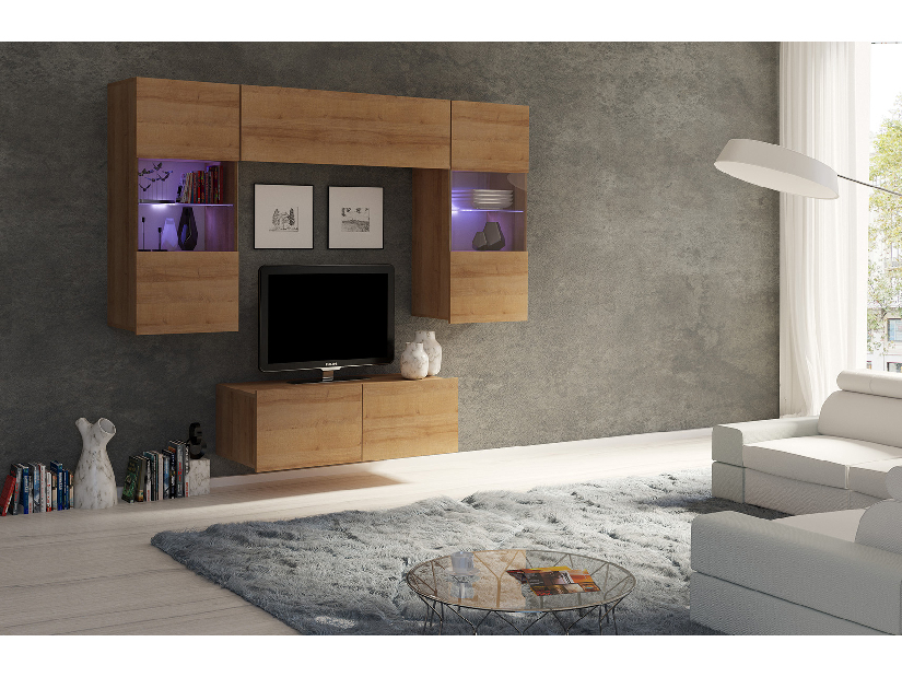 Mobilier living Calabria C10 (Stejar auriu) (fără iluminat)