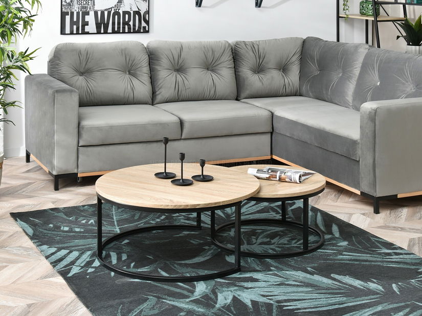 Stolić za kavu Kolja Zest Xl (sonoma + crna)