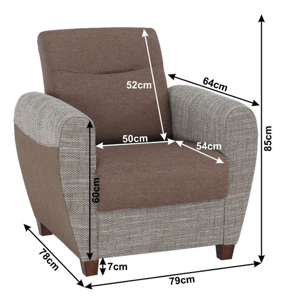 Fotelja Miriel (smeđa) *Outlet moguća oštećenja