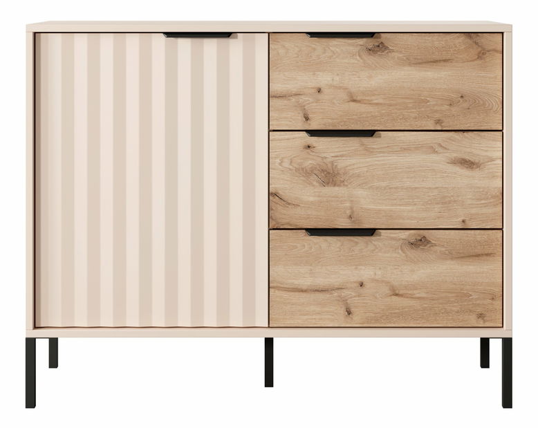 Komoda Rastafa D3S (viking hrast + bež)