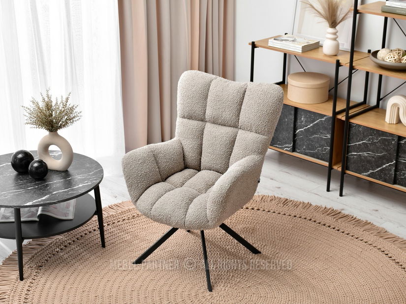 Fotelja Kikino X (bež + crna)