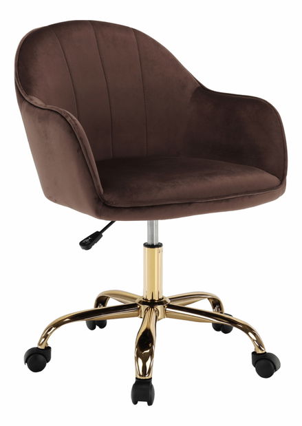 Kancelárske kreslo Euron New (hnedá + zlatá)
