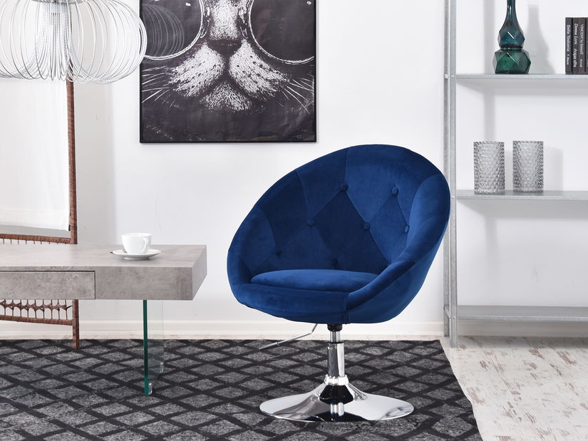 Fotoliu Lush 3 (albastru marin + auriu)