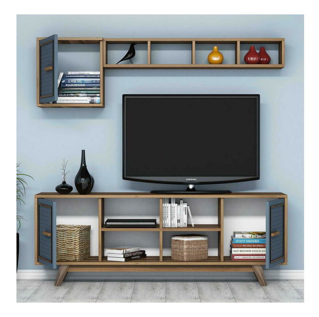 Mobilier living Aysha (Nuc + albastru)