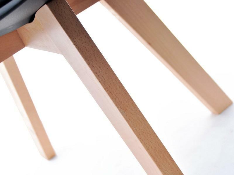 Stolička Large Wood (čierna + buk)