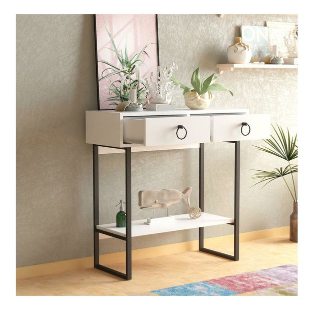 Konzolasztal Lukada (fehér) 