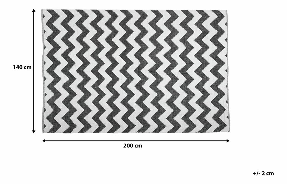 Szőnyeg 200 cm Hamel (fekete)