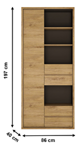 Dulap cu rafturi Sygrin Typ 12 (Stejar shetland)