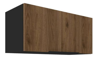 Dulap superior de bucătărie Monzesa 80 GU 36 1F (nuc okapi + negru) 
