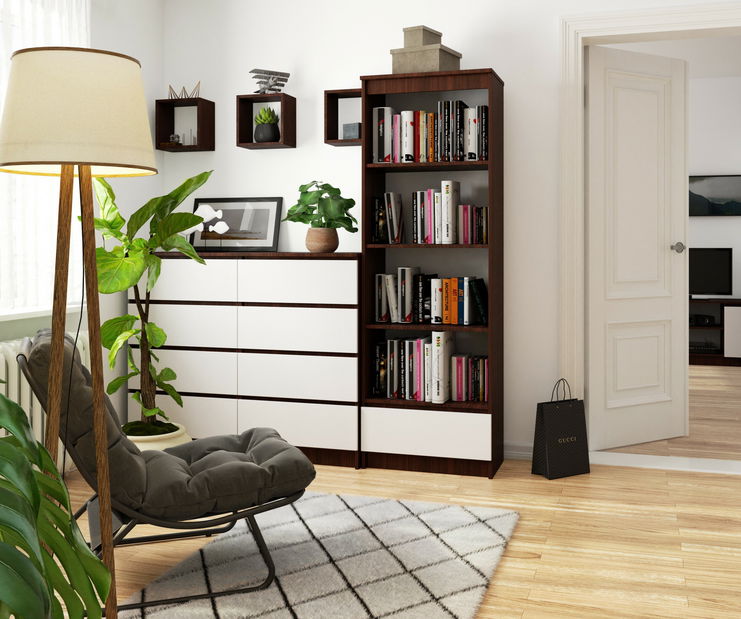 Regál Radha (wenge + fehér)