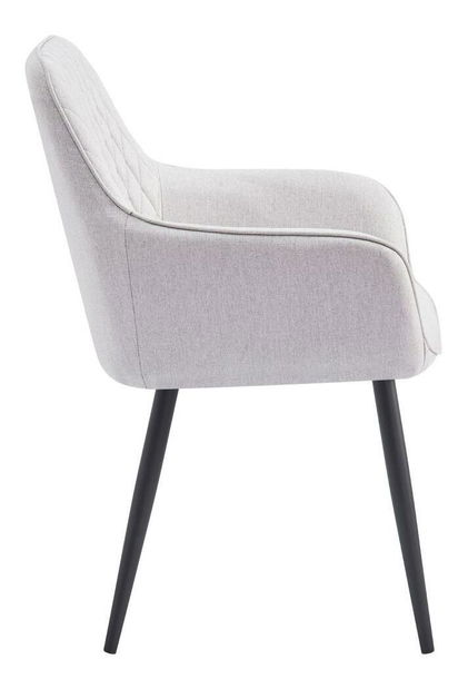 Dizájnos fotel Oskarsi (világosszürke + fekete) 