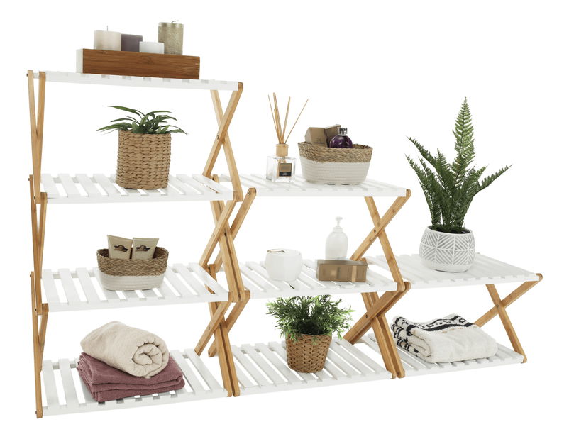 Regál Petria 1 (biela + hnedá)