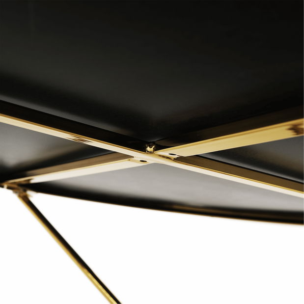 Konferenčný stolík Rose (zlatá + čierna)