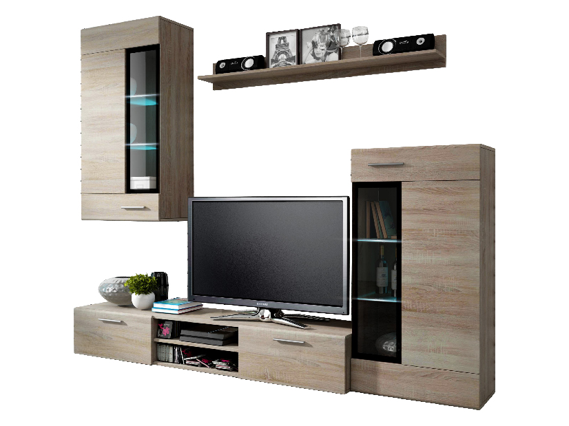 Mobilier living Tallington (Stejar sonoma) (fără iluminat)