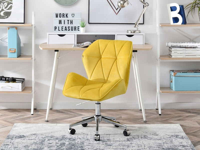Fotelja Velma M (žuta + krom)