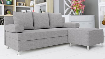 Pohovka s taburetkou Dorien  (svetlosivá)