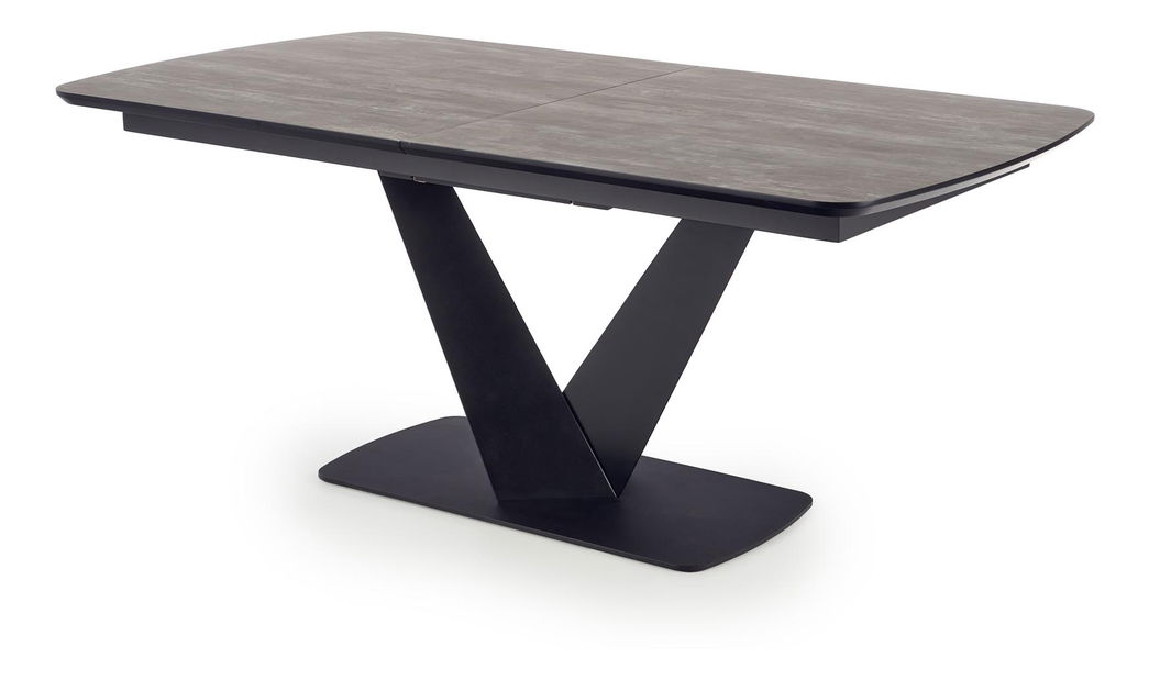 Blagovaonski stol Vinsan (tamno siva + crna) (za 8 i više osoba)
