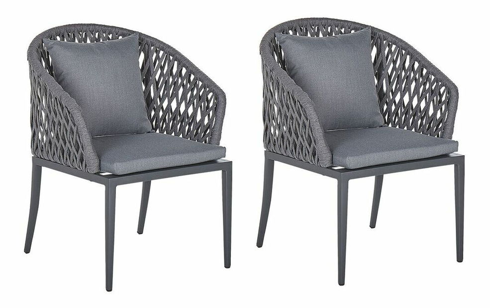 Kerti szék szett (2 db.) Lipe (sötétszürke)