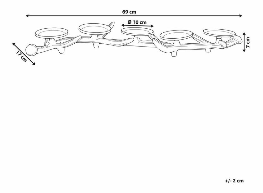 Svijećnjak Cleop (smeđa)