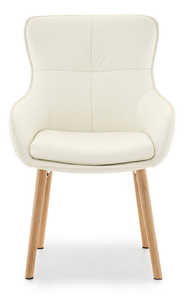 Jedálenská stolička Camisetas (krémová + dub)