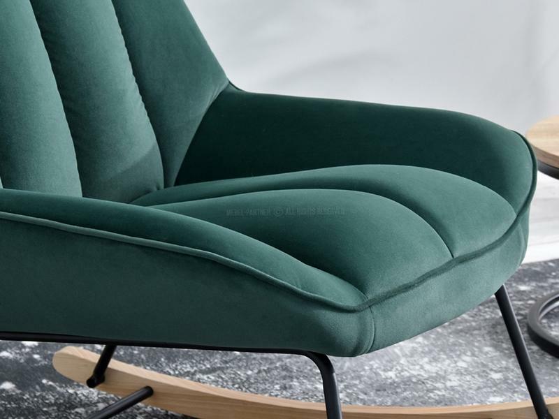 Kreslo Bertie (zelená + buk čierny)