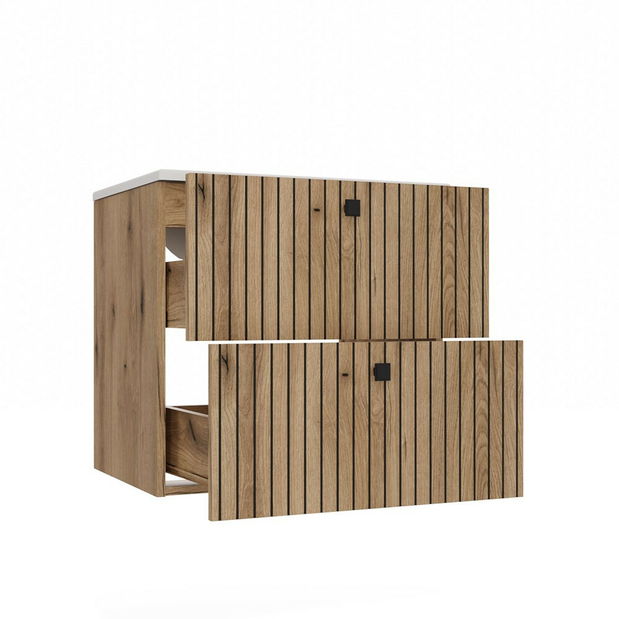 Skrinka pod umývadlo Terca 1 60 (dub evoke) (s umývadlom)