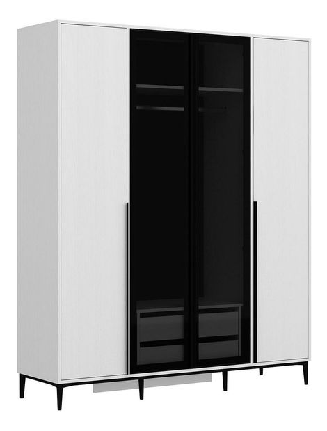 Šatníková skriňa Eskande (biela)