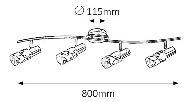 Bodové svietidlo Blossom 6178 (chrómová + opálové sklo)